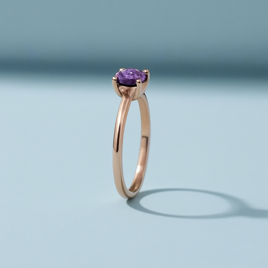 Solitaire Ring - Amethyst