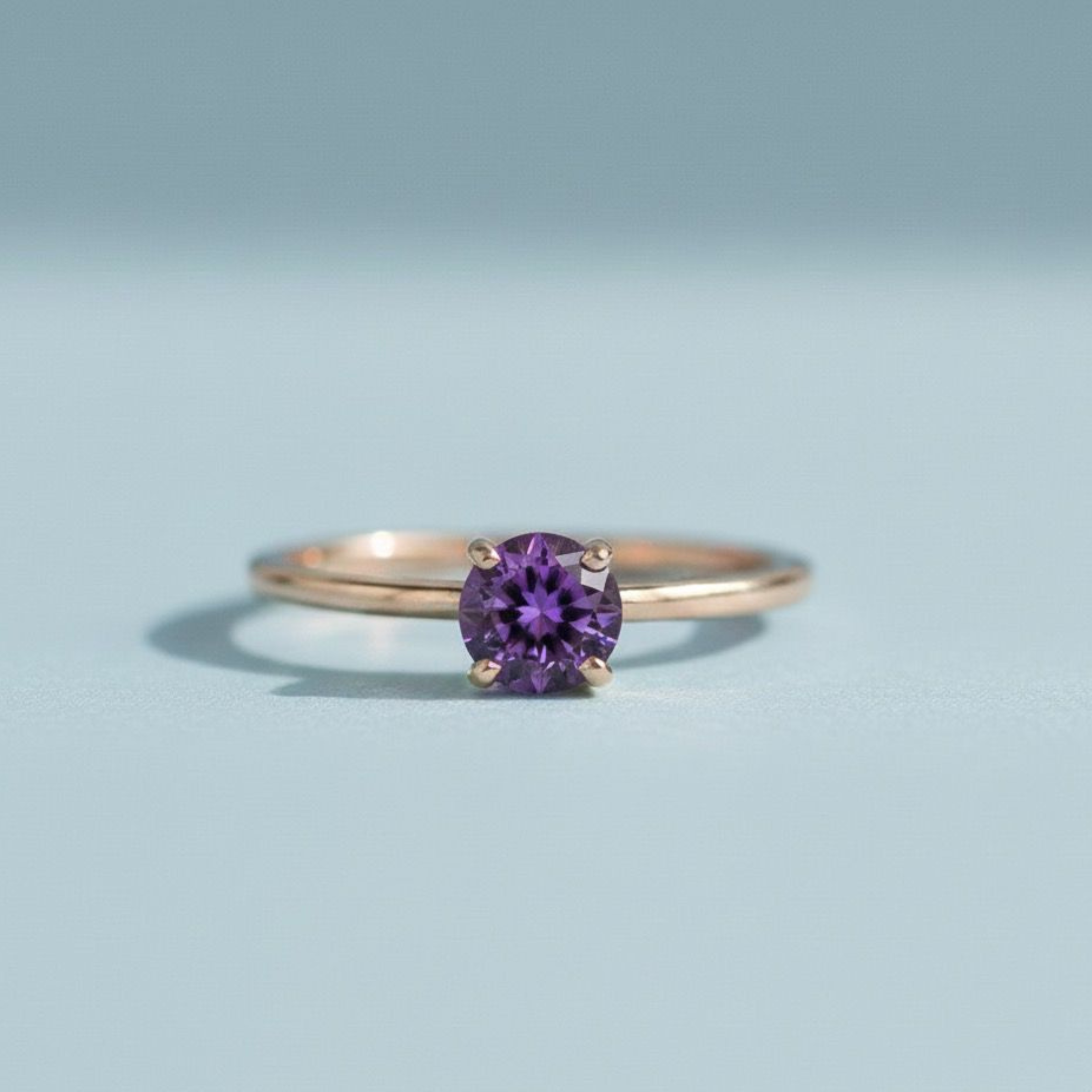 Solitaire Ring - Amethyst