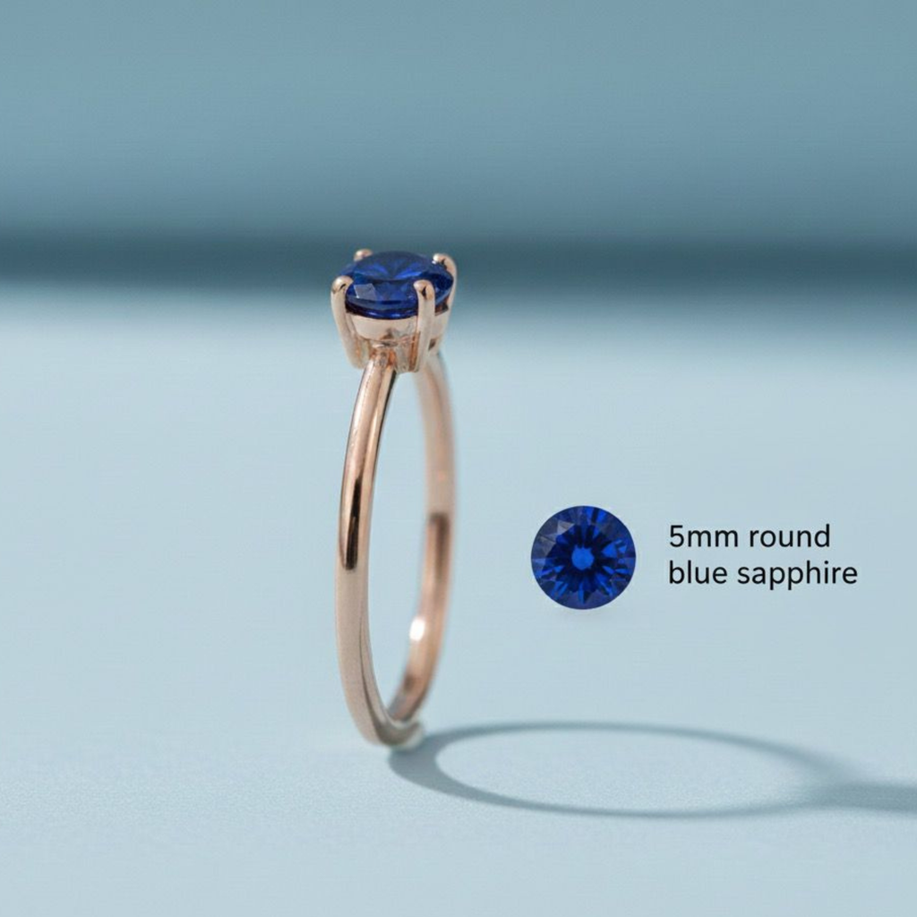 Solitaire Ring - Blue Sapphire