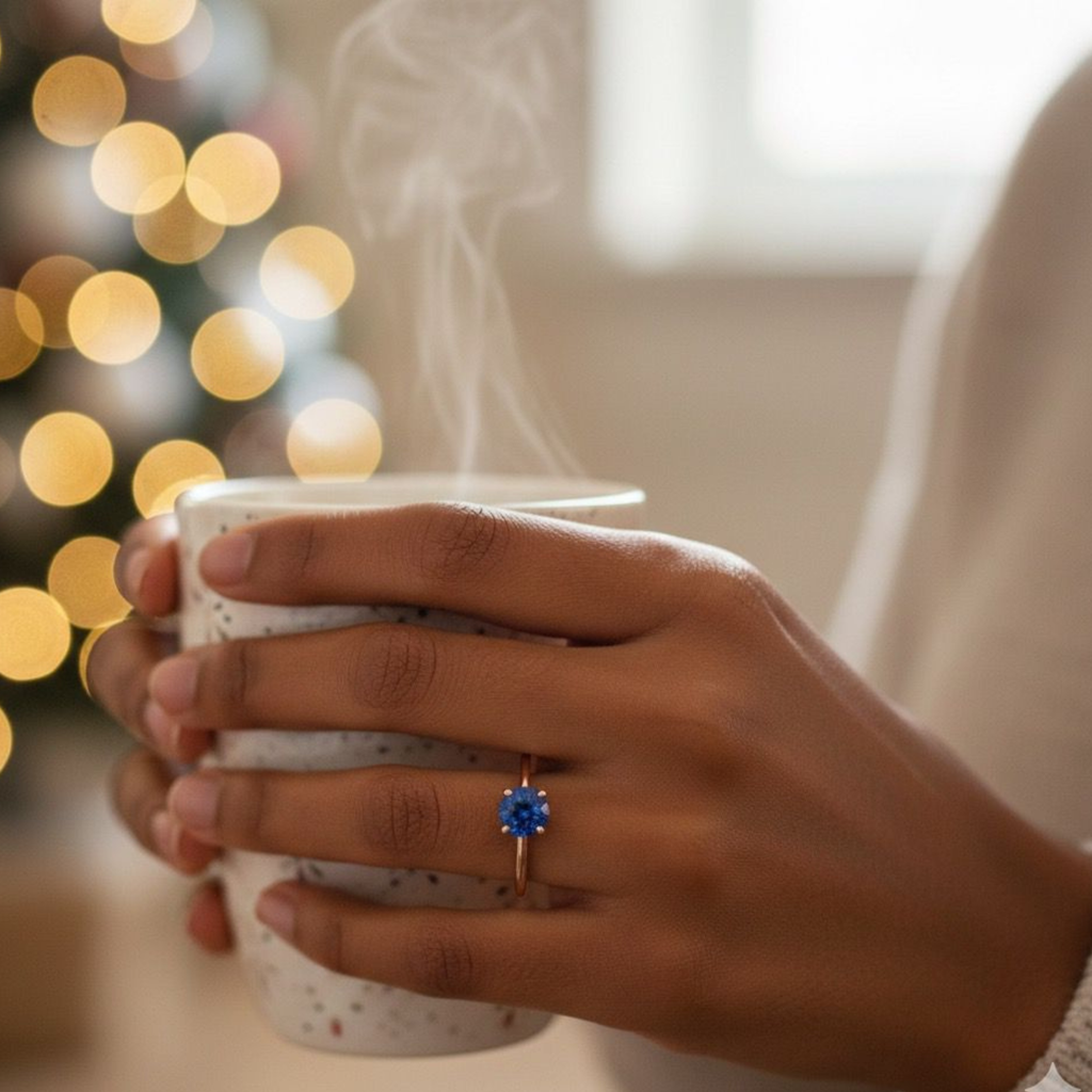 Solitaire Ring - Blue Sapphire